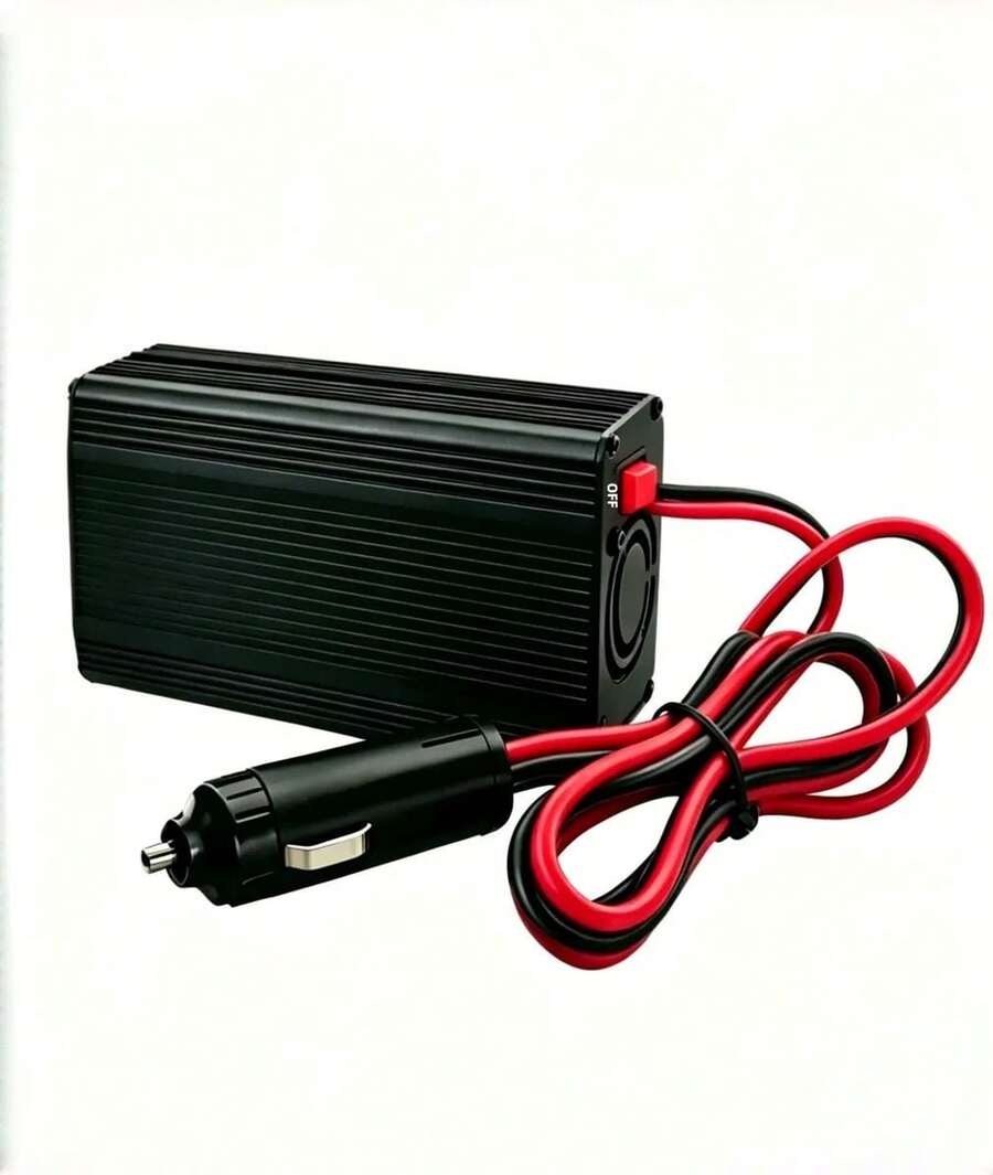 Inversor de Tensão Veicular 600VA, Conversor 12V para 110V com Tomada Padrão Brasileiro, USB QC3.0 e PD Type‑C Carregamento Rápido, Fonte Portátil para Carro, Acampamento, Atividades Externas e Emergências L - A - Visão 1