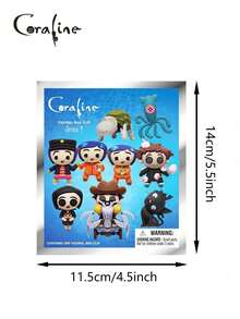 1 Buah Figur 3D Gantungan Kunci LAIKA Coraline Berlisensi, Tas Misteri Acak, Dekorasi Meja, Hadiah untuk Penggemar, Tas Ransel, dan Lainnya - Biru - View 4