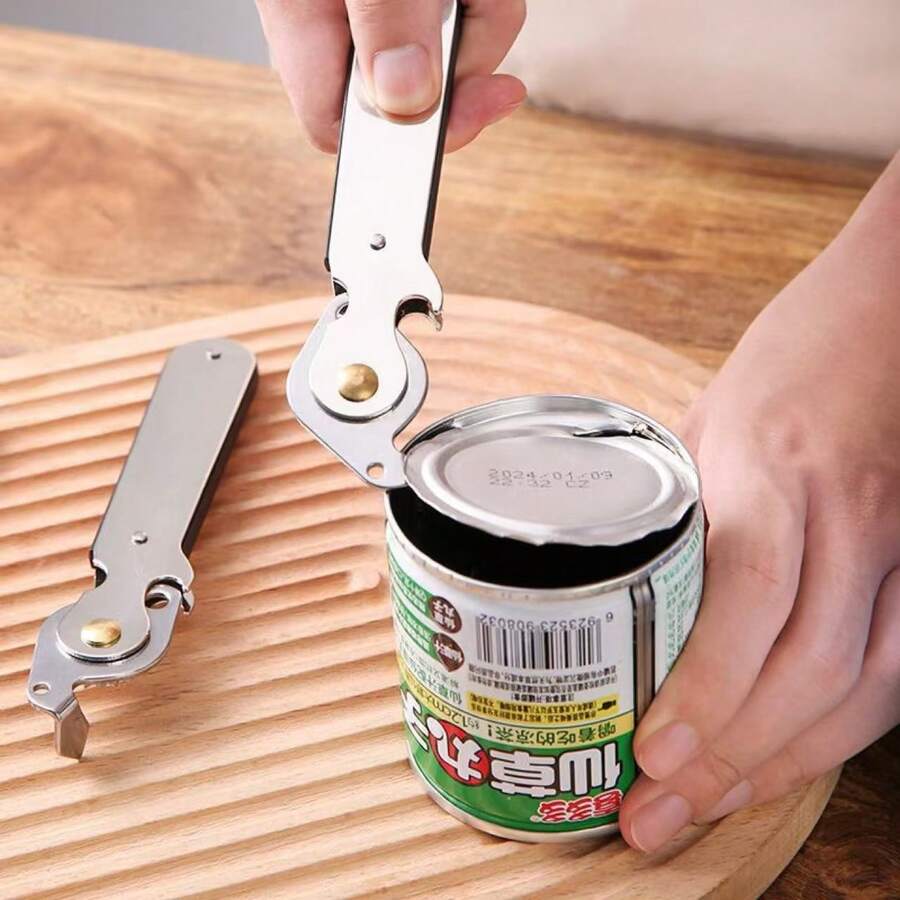 Effortless Multi-Function Bottle & Can Opener - Non-Slip Handle Kitchen Opening Tool - Easily Open Bottle Caps & Can Lids - Suitable For Kitchen, Restaurant, Home Daily Use - Practical Gift For Father's Day, Mother's Day, Thanksgiving - Essential Portable Universal Bottle Opener For Home - View 1