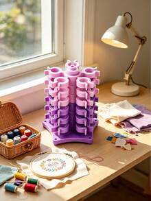 Detachable Bobbin Case Storage Box, Bobbin Tower Storage Box, No Bobbin, Transparent Bobbin Case Set, Essential Tool For Embroidery And Home Sewing, Best Gift For Family - Multicolor - View 6