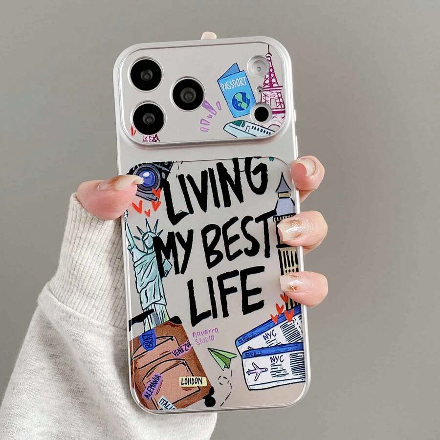 (Order And Follow The Store To Get A Free Lanyard) Brand New Corning DIY Phone Case, Corning/Travel Edition/Includes Lanyard. Compatible With IPhone 17/16/15 Pro Max/15 Plus/15 Pro/15/14 Pro Max/14 Plus/14 Pro/14/13 Pro Max/13 Pro/13 Plus - Silver/Free Rope - View 1