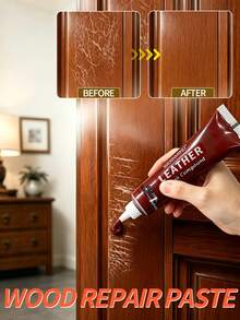 Brown Wooden Scratch Repair Paste - Instant Coverage, Suitable For Furniture, Floors, Doors And Cabinets | Quickly Repairs Scratches, Wear Marks And Restores Original Color, Suitable For Tables, Chairs, Cabinets And Other Wooden Surface Repairs - Solid State - View 2