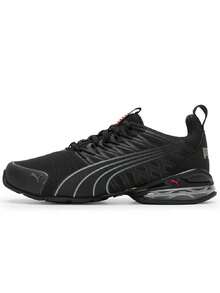 Puma Sepatu Lari Pria dan Wanita Voltaic Evo 2026 Gaya Baru Musim Panas Sepatu Olahraga Jaring Bernapas 379601-01 - Hitam-Abu-abu Muda-Merah - View 5
