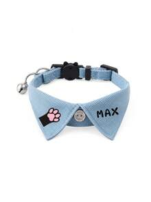 Personalized Cat Collar With Custom Name & Paw Print - Suitable For Daily Wear, Photo Props, Bell & Buckle, Lightweight Comfortable Bow Tie For Tags, Name Plates, For & Outings - Multicolor - View 10