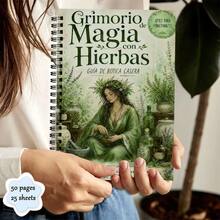 An Aesthetic Herbal Magic Book - Spiral Notebook -A5 Contains 25 Sheets (50 Pages) Of Lined Paper, Suitable For Daily Planners, Gifts, Office & Study Use - Rectangle - View 7
