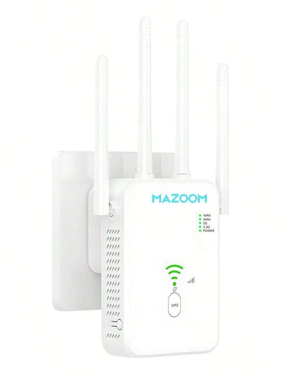 [Rutero inalámbrico E-u10 1200 Mbps, doble frecuencia, con extensión de repetición WiFi 2.4 GHz/5 GHz]Router Mazoom E-u10 Wifi 1200mbps Repetidor Banda Doble 2.4/5GHz SAY9 - Blanco - Ver 1