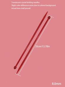 35cm Colorful Transparent Crystal Knitting Needle Set, Covers 4.0-10.0mm 7 Common Sizes, Suitable For Knitting Blankets, Cushions, Sweaters, Rugs, Pillows And Other Fabrics - Crystal Knitting Needle - View 17