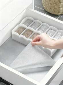 1 Roll Cabinet Liner Mat, Moisture-Proof Heat Resistant Non-Slip Drawer Table Pad, Waterproof Oil Dust Proof For Cabinet Drawer Fridge, Easy To Clean, Kitchen Counter Furniture Storage Mat, Home & Christmas Party Organizer Kitchen Storage Accessories - A - View 11