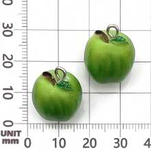 2/10pcs 3D Resin Fruit Charms Simulation Blueberry Apple Pear Mango Tomato Persimmon Pendant For DIY Bracelet Necklace Earring Jewelry Making Findings - Multicolor - View 11