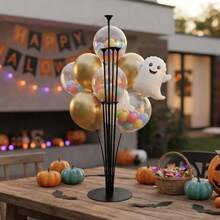 1/3pcs Black Balloon Table Stand Set With Round Base, Reusable Balloon Display Rack, Suitable For Tabletop And Floor Decoration, Balloon Decoration Accessories, Stable Balloon Column Stand, Suitable For Halloween, Wedding, Birthday Party, Shower Party, Summer Events And Celebrations - Multicolor - View 6