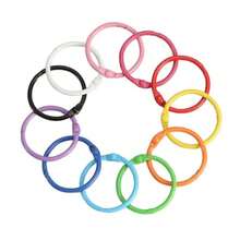 50/20/5-Piece Set Of Metal Calendar Rings, Random Color, Adjustable O-Ring Buckle, Multifunctional Hanging Clip, DIY Scrapbook, Photo Album Binding Ring, Handmade Key Buckle Ring, Creative Office Desk Storage Accessories - Round - View 4
