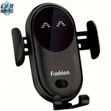 Soporte Cargador Inalámbrico para Auto S11 con Sensor Automático, Apertura y Cierre con una Mano, Carga Rápida de 15W, Compatible con iPhone,  y Más, Giratorio 360° para una Visión Perfecta - A - Ver 5