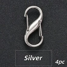 1pc/4pcs/8pcs S-Shaped Adjustable Buckle, Backpack Key Chain Bag Strap Adjustment Buckle, 8-Shaped Buckle, Metal Accessories, Adjustable Chain Pull Buckle, Chain Shortening Buckle, Metal Chain Shoulder Strap Key Spring Buckle, Hardware Accessories - S-type Adjustment Buckle - View 23