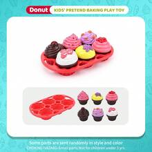 Children's Realistic Baking Pretend Play Toy Set, Includes Simulated Pointer Scale, Rolling Pin, Heat-Resistant Gloves, Cupcakes, Cookies, Measuring Spoons, Mixing Spatula, And Full Set Of Kitchen Utensils, Replicates Real Dessert Baking Process, Rounded Edges And Material, Develops Children's Hands-On Ability, Suitable For Role-Playing, Parent-Child Interaction And Holiday Gifts - Multicolor - View 8
