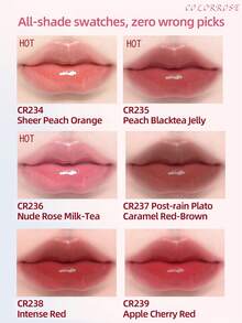 COLORROSE 3.3g Girls Dream Series Mirror Liquid Lipstick, Moisturizing & Repairing, Soft & Smooth, Anti-Smudge & Long-Lasting, Reduces Cup Rim Stains, Quick-Drying Formula, Color-Locking Without Peeling Or Cracking - CR236 - View 10