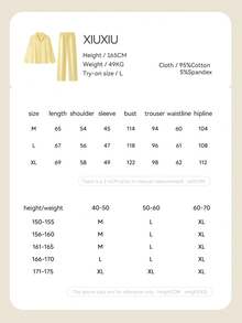 Gongdie 2 Pieces Miffy Women Pajama Set,Spring Fall Yellow Soft Cotton Loungewear With Pocket - Yellow - View 7