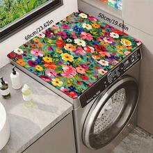 1pc Colorful Floral Pattern Dish Drying Mat, Fresh Pastoral Style, Quick-Drying Absorbent Material, Delicate Printed Design, Waterproof Stain-Resistant Non-Slip Countertop Protector, Suitable For Daily Kitchen, Dish Drying, Gatherings And Home Countertop Decor - Multicolor - View 11
