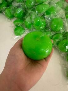 Shiny Sequin Ice Cream Apple Stress Squeeze Ball, Stretchable Durable Smooth Soft Plush Squeeze Ball, Slow Rebound Fluffy Squeeze Ball, Elastic Non-Sticky Odorless, Fun Random Color Collectible Fruit Lover Gift - Multicolor - View 7