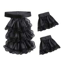 1pc Halloween Vintage Lace Ruff Collar, Court Style Fake Neckline Scarf Clown Accessory Photography Prop - Multicolor - View 10