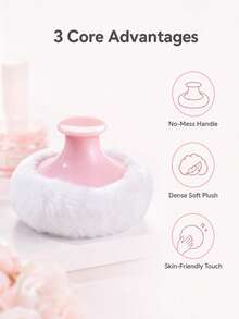 1pc Bubble Loose Powder Case Set With Large Soft Powder Puff, Reusable Face And Body Powder Brush, Portable Powder Compact, Suitable For Touch-Ups And Travel - Multicolor - View 5