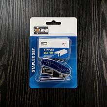 Mini Engrapadora Transparente con Grapas Estándar - Compacta y Eficiente para Oficina y Hogar - Azul - Ver 2