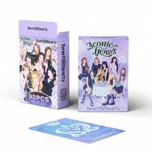 92PCS Hearts2Hearts ICONIC HEART Lomo Cards K-POP H2H Photocards Set With Stickers Double Sided HD Photo Cards Fans Collection Gift Small Cards Hearts2Hearts Japanese Single ICONIC HEART Merchandise Photo Cards LOMO Cards - Multicolor - View 4