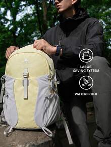 CAMEL CROWN Foldable Large Capacity Travel Bag Backpack Short Distance Travel Fitness Storage Bag - Moonlight Yellow - View 4