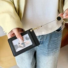 Retractable Badge Holder Card Sleeve With Lanyard, ID Card Holder, Student Meal Card Holder - Multicolor - View 3