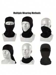 1pc Unisex Camouflage Balaclava, Outdoor Sun Protection Breathable Full Face Cycling Mask, Outdoor Sports Fishing Skiing Mask, Bicycle Motorcycle Inner Liner, Multi-Functional Headscarf Scarf - Multicolor - View 3