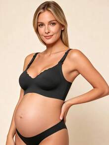 Hart & Haze 2pcs Maternity & Postpartum Nursing Bras, Wireless Lift-Up, Front-Open Anti-Sagging Bras - Multicolor - View 3