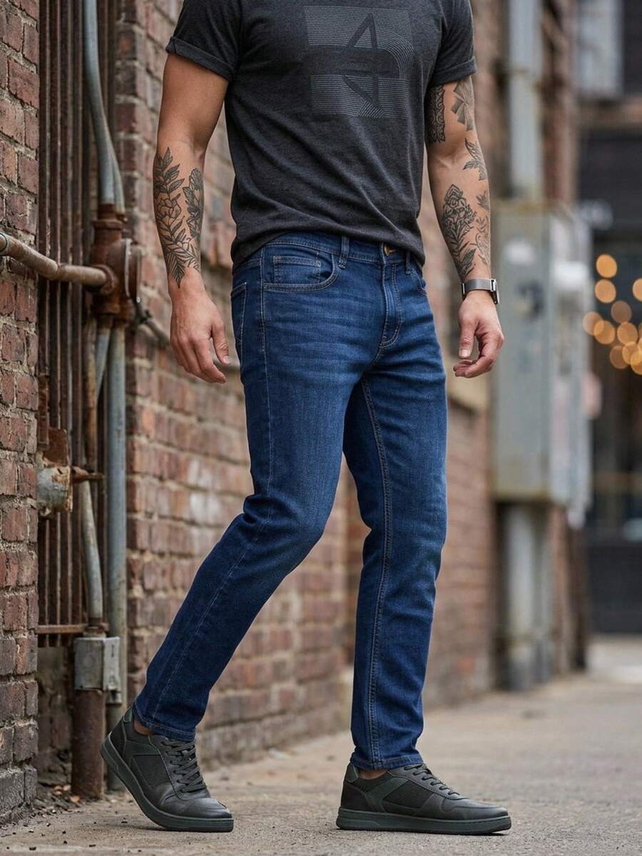Men Jeans - Blue - View 1