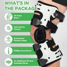 Adjustable Metal Hinged Knee Brace – Medial & Lateral Support For Arthritis & Joint Pain Relief, Bone-On-Bone Discomfort, Universal Fit Men Women - View 3