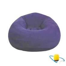 Inflatable Chair With Footrest, Flocked Surface Adult Inflatable Sofa, Comfortable Inflatable Air Cushion Chair, Waterproof Portable Inflatable Sofa, Camping Inflatable Sofa - Chair - View 13