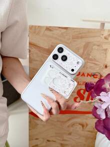 LissKas 1pc Cute Fashion Floral & Fruit Pattern Lens Protector Film, Matte Anti-Fingerprint, 9H Hardness, Full Coverage, Explosion-Proof, Scratch-Resistant, Bubble-Free Camera Lens Protector For IPhone 18/17 Pro Max, Compatible With Large Hole Phone Cases - Clear - View 9