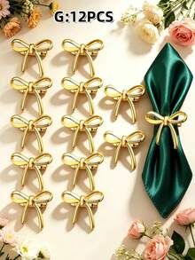 1pc/6pcs/12pcs Creative Napkin Rings, Decorative Napkin Holders For Birthday, Farmhouse, Wedding, Restaurant, Hotel, Valentine's Day, Banquet, Buffet Table Decor, Party Supplies, Home Kitchen Table Decoration - Multicolor - View 48