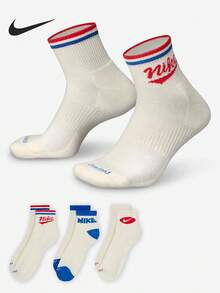 Nike Authentic New Unisex Training Breathable Casual Sports Socks 3 Pairs HJ9340-901 - HJ9340-901 - View 1