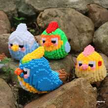 6pcs Cute Parrot Building Blocks, Adorable Little Parrot Assembly Toy, 3D Puzzle Gift Decoration - Multicolor - View 7