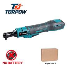 Kunci Ratchet Elektrik Sudut Kanan TORPOW 135N.M 3/8", Hanya Alat Tanpa Baterai, Alat Listrik Isi Ulang, Cocok Untuk Perancah Dan Perbaikan Sepeda Motor, Kompatibel Dengan Baterai Lithium MT 18V-21V - Biru - View 9