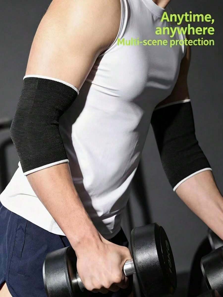 Elastic Knit Elbow Support Sleeve, Breathable Sports Elbow Pad, Suitable For Fitness, Weightlifting, Basketball, Unisex - Multicolor - View 1