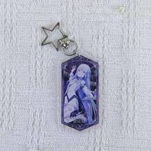 Project Sekai Nightcord At 25:00 Anime Acrylic Keychain With Star-Shaped Clasp, Hexagonal Cartoon Character Keyring, Backpack Pendant Charm, Anime Game Fan Decoration Collectible Gift - Multicolor - View 3