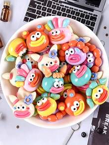 10/20/100pcs Cartoon Glossy Big Mouth Pendant Charm DIY Handmade Keychain Bag Charm Accessory - Cookie Monster - View 5