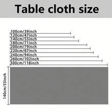 1pc Blue Plaid Print Tablecloth With White Ruffle Edge Decoration, Suitable For Dining Room, Balcony And Other Decorative Tablecloths. - Blue - View 3