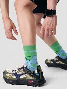1/5/10 Pairs Men's Mid-Calf Socks, Car Pattern Versatile Unisex Sports Style Long Socks, Fun Socks, Crazy Happy Socks - Multicolor - View 23