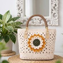 7 Pcs DIY Bags Making Supplies Kit 2 Rhinestone Purse Handles+4 Purse Strap Mount Hook+1 PU Leather Purse Bottoms For Crocheting Bag Handbag Crafting - 7-piece Set - View 6