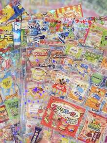 2/20pcs Stiker Potongan Laser Makanan Ringan Vintage, Stiker Dekorasi Scrapbook/Perencana DIY Dua Sisi Transparan Tahan Air - MultiWarna - View 3