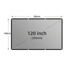 GAINVANE Black Frame Non-Perforated Anti-Glare Projector Screen, Portable Projector Screen 60-133 Inches, Suitable For Front Projection, Can Enhance Projector Brightness - View 14