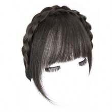 Wig Bando Poni Lurus Gaya Prancis, Desain Tipis Terintegrasi dengan Jambang, Cocok untuk Pemakaian Sehari-hari, Menambah Volume, Poni Rambut Sintetis yang Modis dan Lucu - MultiWarna - View 9