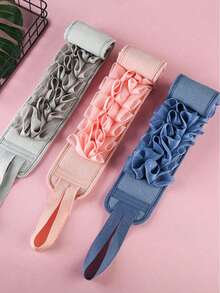 1pc Body Exfoliating Bath Brush With Extra Long Strap And Handle, Convenient For Back Exfoliation And Cleaning Back Dirt - Multicolor - View 4