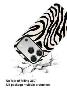 Koolife Is A Black And White Unique-Patterned Phone Case. It Features A Smooth And Hard Shell Design, Made Of TPU And Printed Materials, With Anti-Scratch, Durable And Shock-Resistant Properties. It Is An Excellent Gift Choice, Suitable Compatible With Iphone 11, 12, 13, 14, 15, 16, 17,18 Series Models (Including Pro And Pro Max Versions). - Black and White 2 - View 3