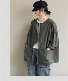 Plus Size Lightweight Jackets - Green - View 3